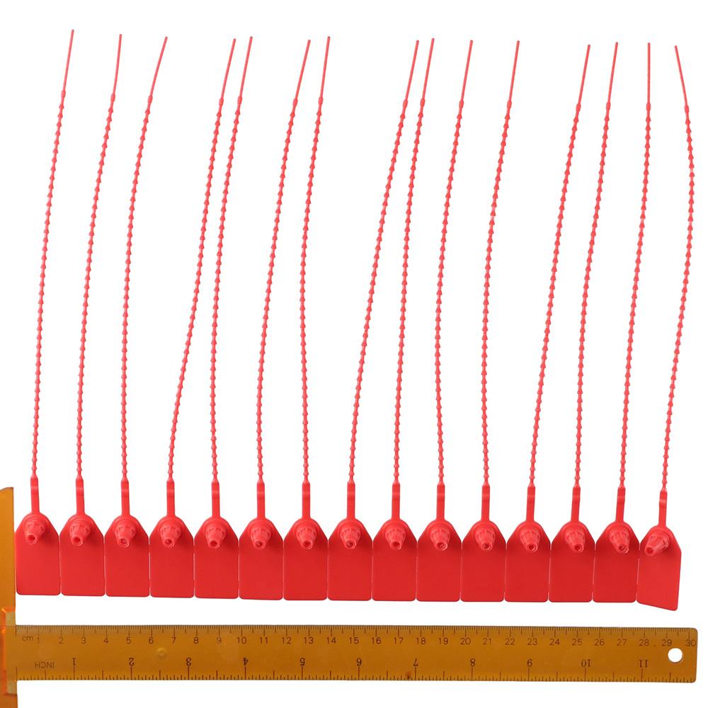 100pcs Red Numbered Zip Ties Plastic Pull Tite Security Tags Anti Demolition and Anti-theft