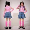 Летняя джинсовая юбка для девочек, модная синяя многослойная юбка с оборками для детей, повседневная универсальная короткая юбка для подростков школьного возраста 4-12 лет