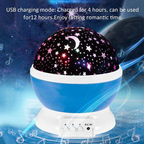 Детский ночник с проектором музыкальной звезды, детская романтическая вращающаяся настольная лампа, несколько цветов