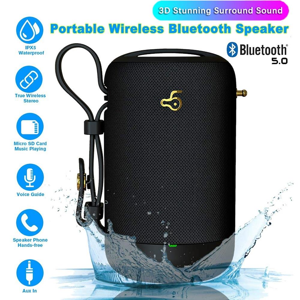 Портативные водонепроницаемые беспроводные колонки Bluetooth 5.0 с двумя драйверами, портативная колонка Hi-Fi громкая
