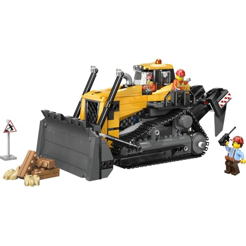 Игровой набор LEGO City Бульдозер 60466 Желтый Строительный Транспорт Блоки для Мальчиков и Девочек Возраст 8-10 Дети Школа Минифигурка