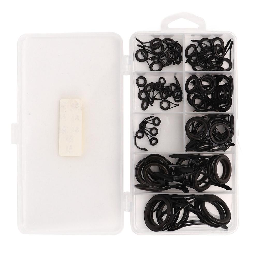 75 PCS Lure Fishing Rod Guide Ring Set Single Leg Stainless Steel Ceramic Guide Rings Fishing Gear