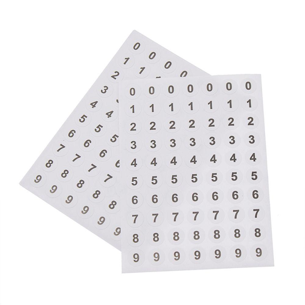 12 Sheets Craft Self Adhesive Classification Sticky Distinguish Number Stickers Package Label Tags