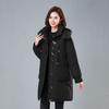 Winter New Down Cotton Coat Women's Mid Length 2025 Winter Loose Hooded Cotton Coat Thickened Foreign Style Cotton Coat Coat