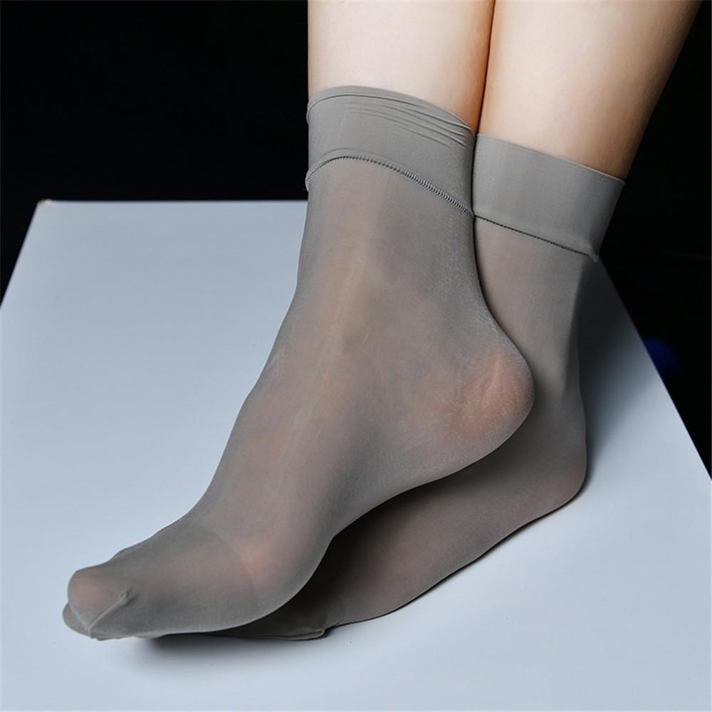 Sexy 8D 912 PIN Short Socks Oil Glossy Ultra-Thin Stockings Silk Knee High Socks Candy Color Shiny Long Socks Lingerie Elastic