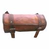 Leather Motorcycle Tool Bag Genuine Goat Strap Buckle Closure Vintage Brown Roll