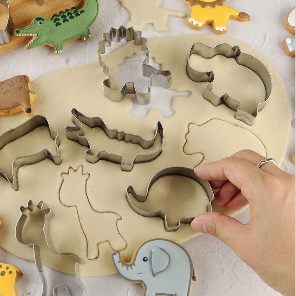 Мультяшная форма для печенья в виде динозавра, набор для изготовления печенья из нержавеющей стали, резка печенья, званый ужин