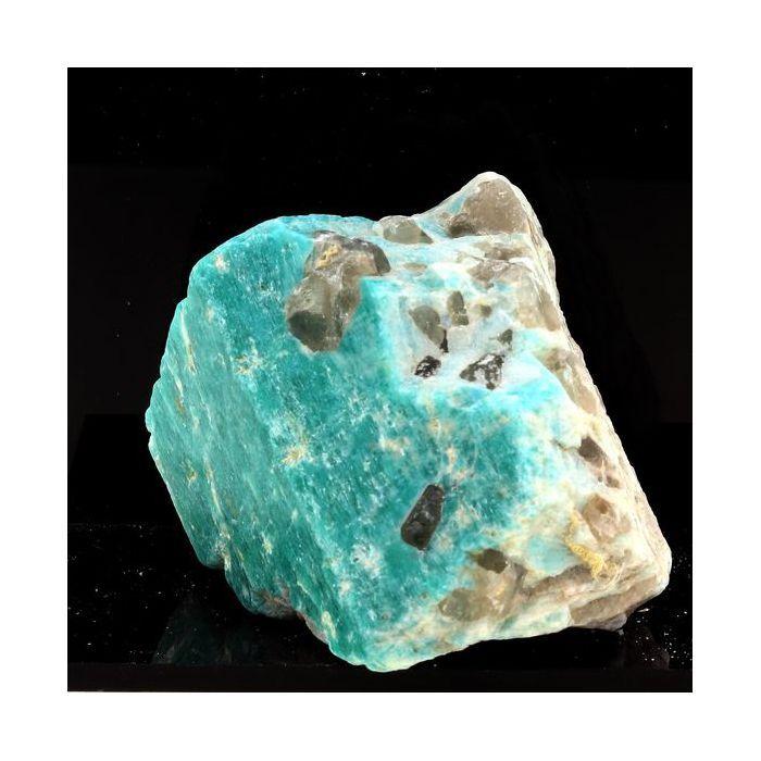 Pierres et Minéraux. Amazonite + Quartz fumé. 1365.5 ct. Konso, Ethiopie.