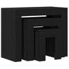 Nesting Tables Set 3 pcs Black Oak Effect Particleboard