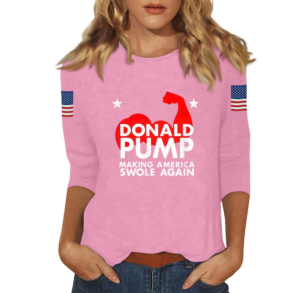 Женский повседневный модный сексуальный удобный топ с вырезом и рукавом три четверти