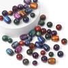 12 мм Переливающиеся Радужные Бусины из Смолы с Эффектом Омбре Звездное Небо – Многоцветные Круглые Свободные Бусины для DIY Рукодельных Аксессуаров