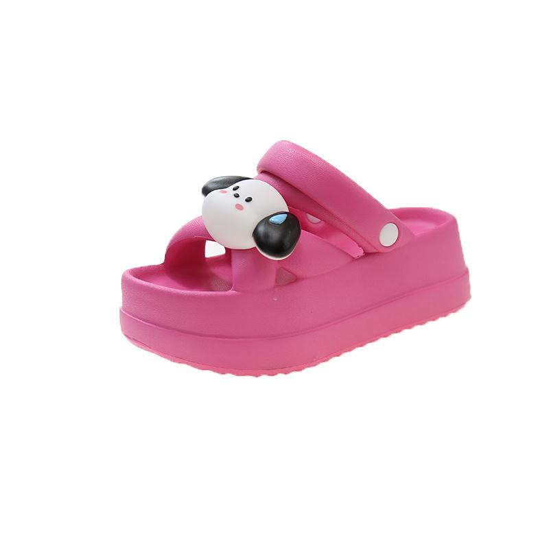 2024 Новые летние сандалии на платформе, мультяшные тапочки, мягкие, нескользящие, аниме, стильные, милые, милые, для девочек