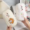 Cute Cartoon Plush Rabbit Bear Pencil Case Multifunction Creative Large Capacity Plush Pen Bag Supplies Stationery Storage Bag