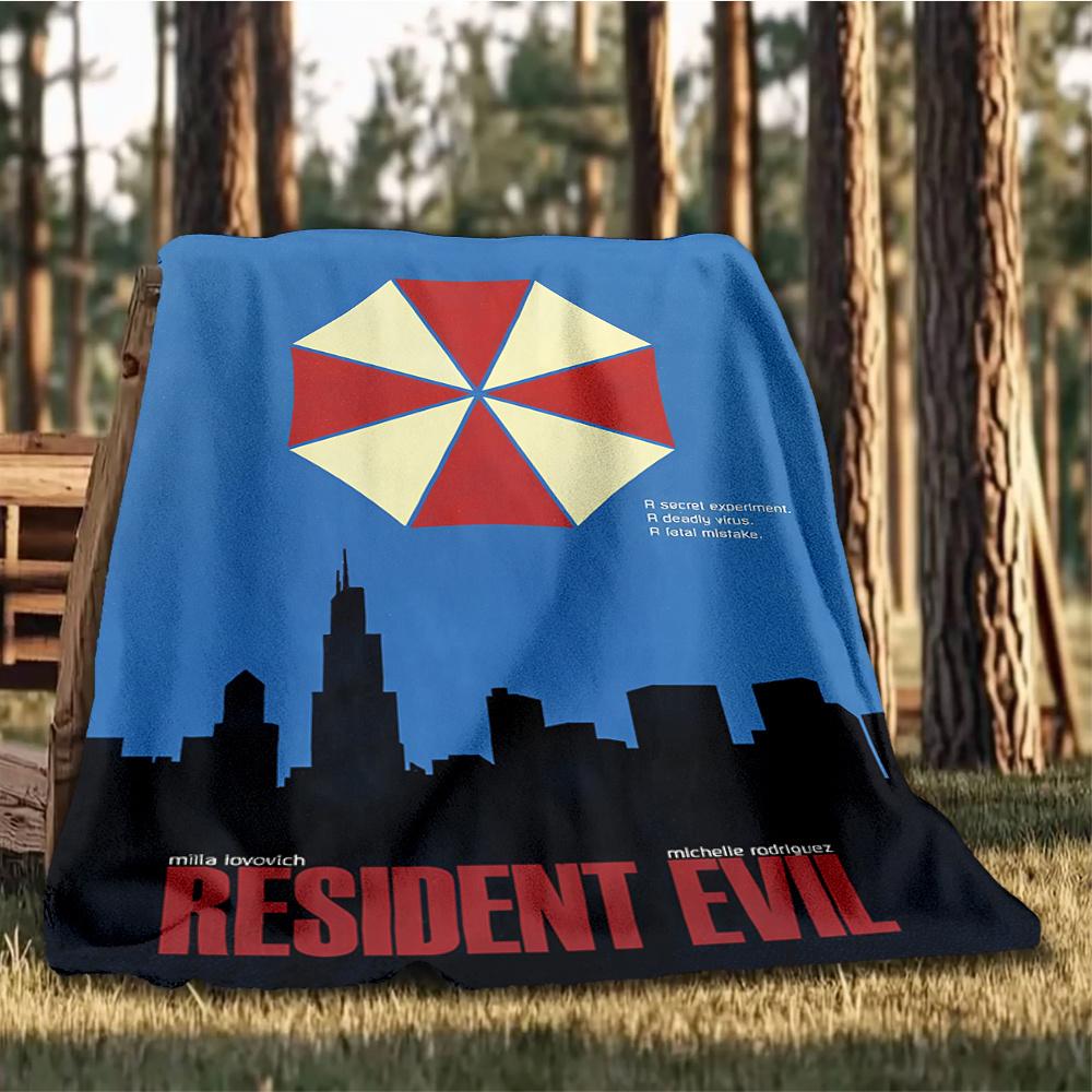 1 шт. Фланелевое одеяло с цифровой печатью Resident Evil, Супермягкое плюшевое покрывало для кровати, Одеяло для дивана, кровати, офиса, 70175