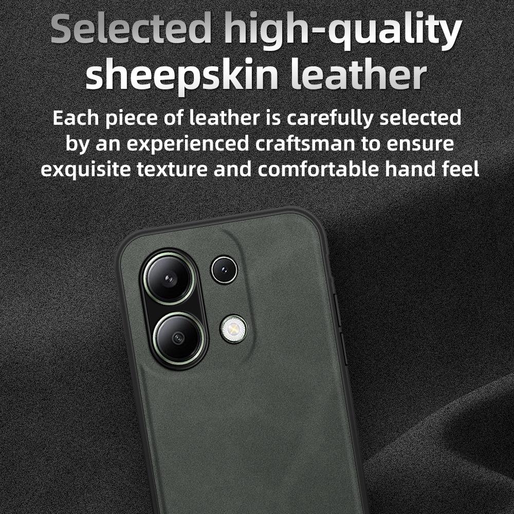 ANNYOJO For Xiaomi Redmi Note 13 4G Case Leather+PC+TPU Shock-absorbed Phone Cover