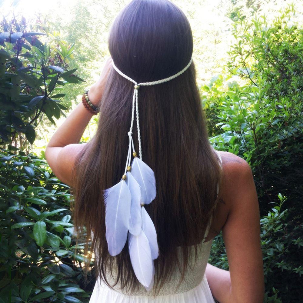 Стильный головной убор с перьями павлина, повязка на голову с перьями, индийские аксессуары для волос, женские повязки для волос с кисточками