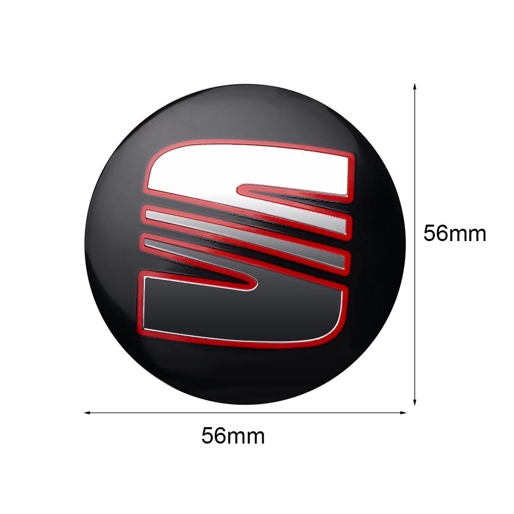 4Pcs 56mm Car Wheel Center Cover Tire Hub Caps Sticker For Seat Leon Mk1 Mk2 Ibiza FR Toledo Exeo 6j Ateca Altea Arosa Alhambra