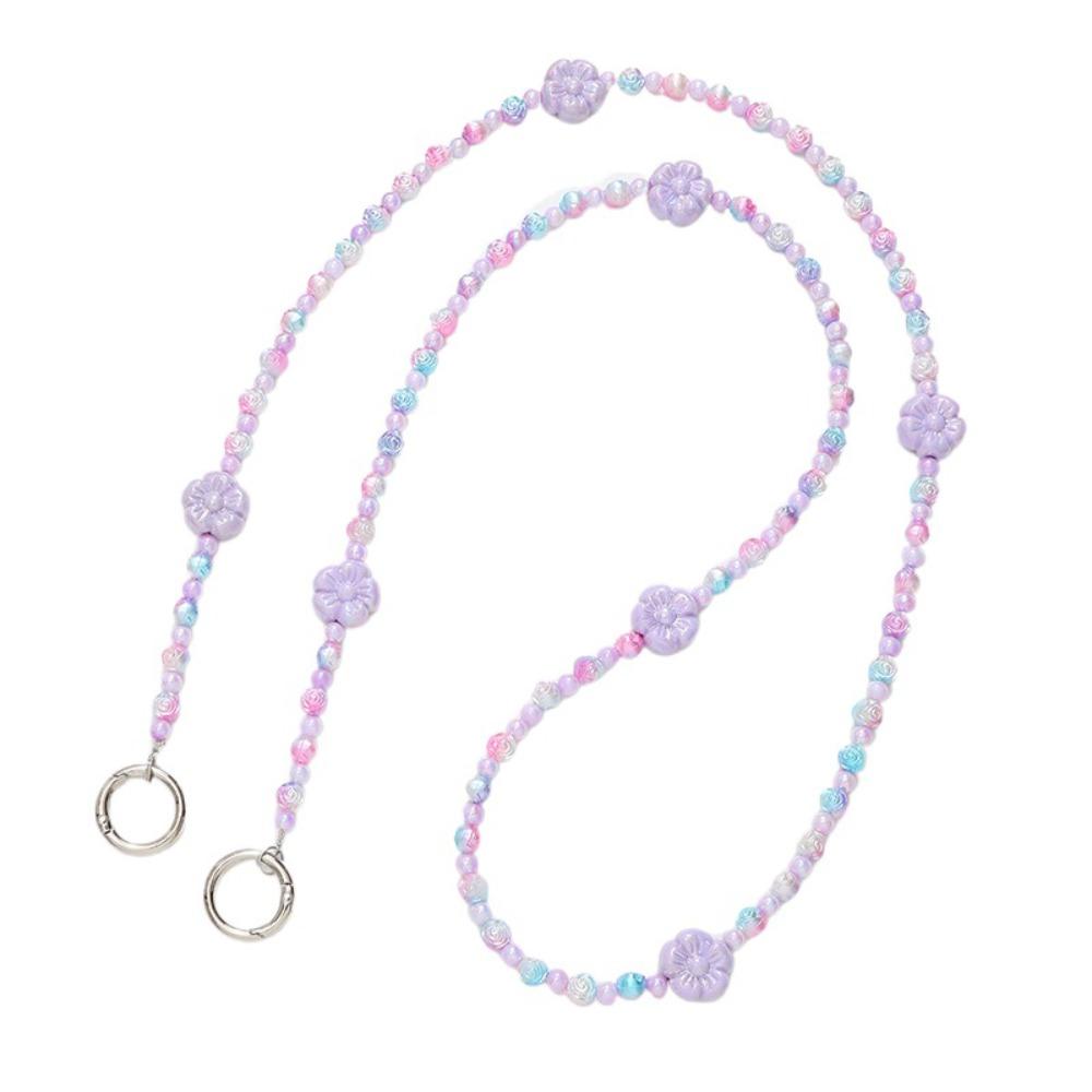 Сумка-цепочка через плечо ремешок для мобильного телефона Цветочные бусины шейные ремешки для телефона Чехол для телефона Подвесной
