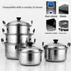 5 шт. с крышкой Американские кастрюли из нержавеющей стали Углубленная кастрюля для супа Набор кастрюль для бульона Тушить курицу