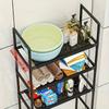 Space-Saving 3-Tier Bathroom Organizer Rack, Over-the-Toilet Plastic Storage Shelf for Essentials and Toiletries