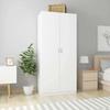 VidaXL Wardrobe White 90x52x200 Cm Chipboard