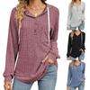 2024 Autumn/Winter New Solid Color Button Hooded Pocket Loose Long Sleeve Hoodie For Women