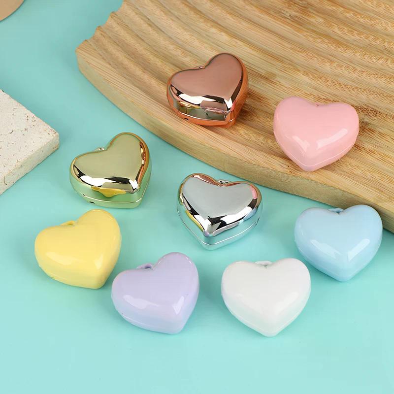 1pcs Case Container Mini Empty Aluminum Pan Key Chain Lipstick Packaging and Heart Shape Blush Powder Box Eye Shadow With