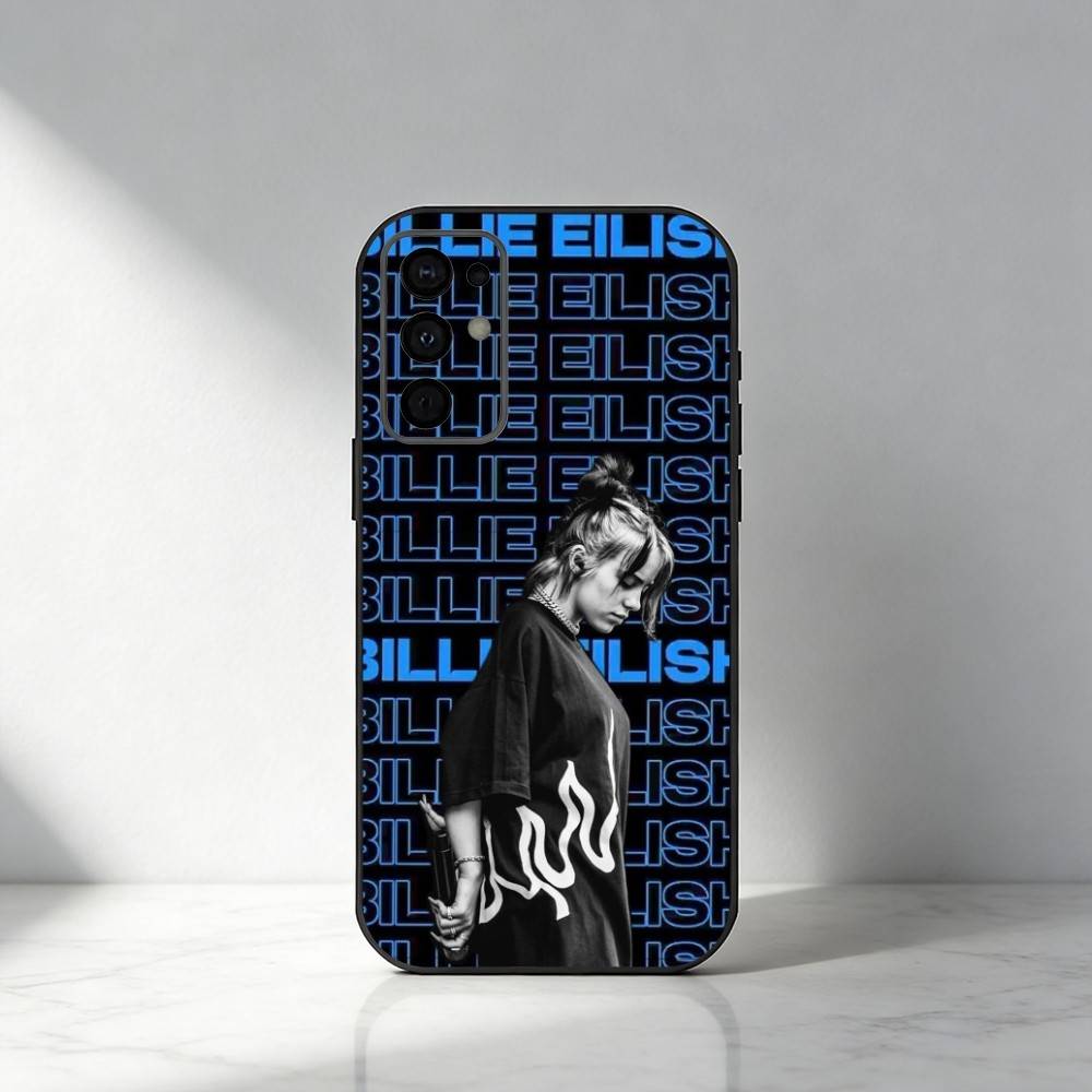 Чехол для телефона Billie Singer E-Eilish WILDFLOWER для Samsung S25, S24, S21, S22, S23, S20, Ultra, S26, Plus, Fe, Note, 5G Черный