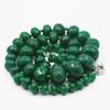 2023 8-20mm Natural Dark Green Jade Chalcedony Beads Necklace Faceted Women Girl Stone DIY Fashion Jewelry Making Design Christmas Gifts