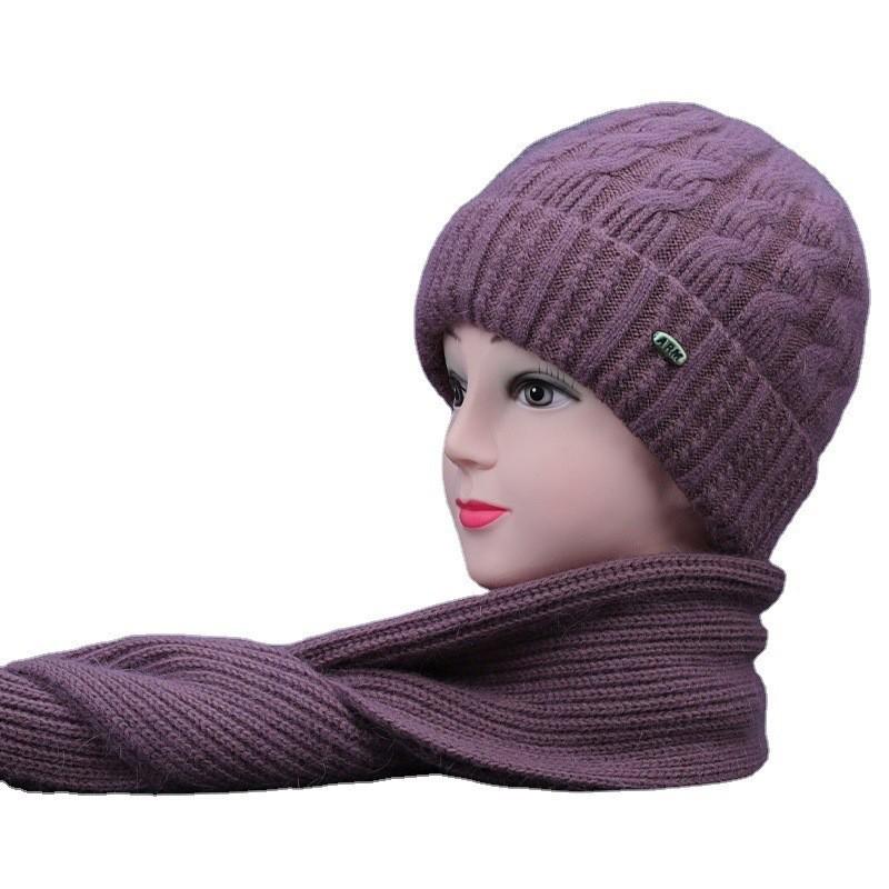 Warm Knitted Hat and Scarf Set for Women – Perfect for Autumn and Winter