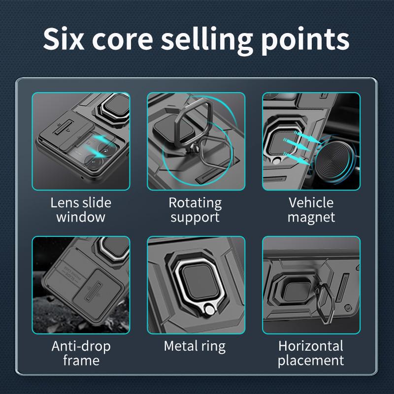 Для Vivo iQOO Z9x 5G Чехол для iQOO Z9X Чехол для линзы, раздвижное стекло, защитная броня, противоударный держатель, магнитный бампер для iQOO Z9x