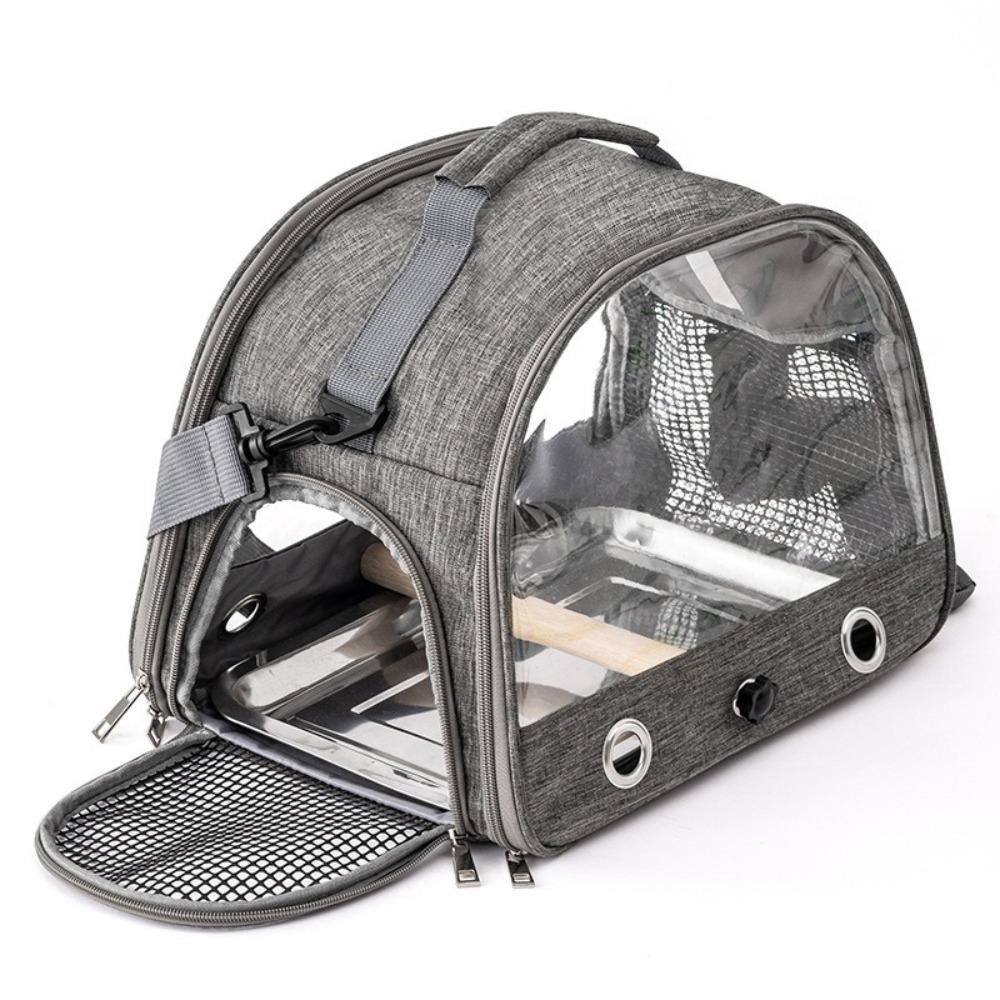 Rabbit Bird Travel Carrier Hamster Parrots Takeaway Bag New Stainless Steel Tray