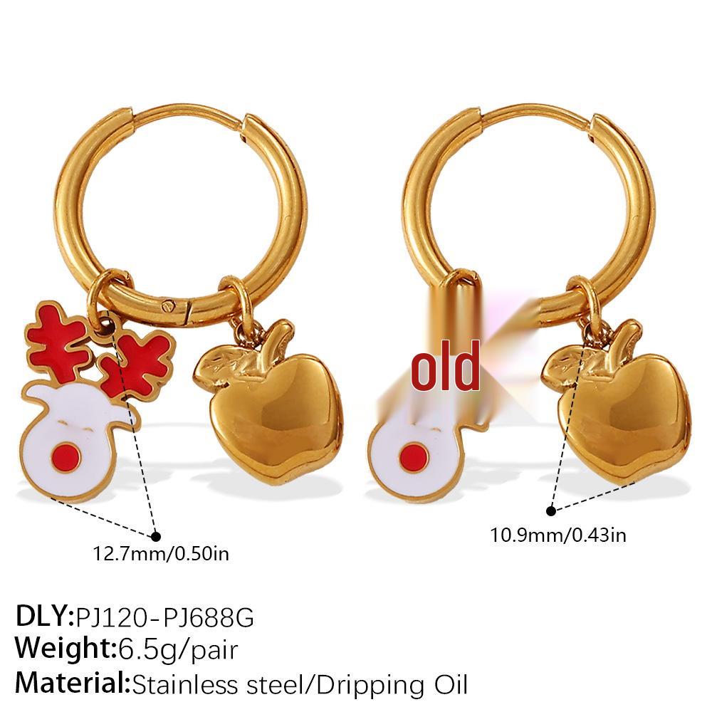 18K Gold Plated DIY Gingerbread Man Earrings - Festive Christmas Collection