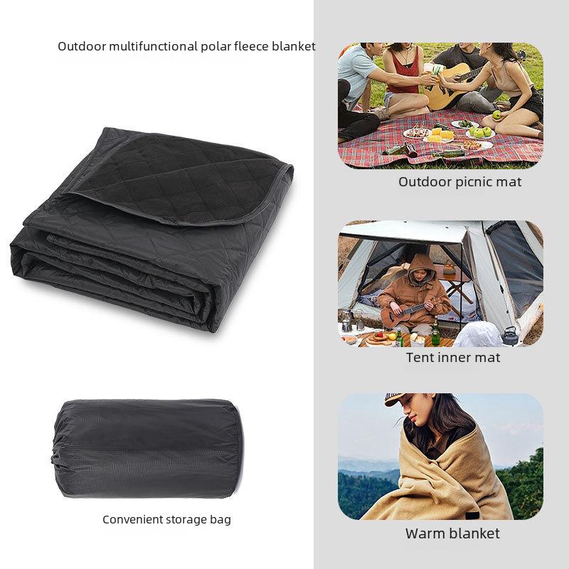 Водонепроницаемое флисовое одеяло для кемпинга: Ветрозащитный, толстый, переносной коврик для пикника и сна