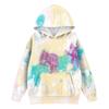 Children's Sweatshirt Girls Gradient Color Long Sleeve Hooded Pocket Sweatshirt