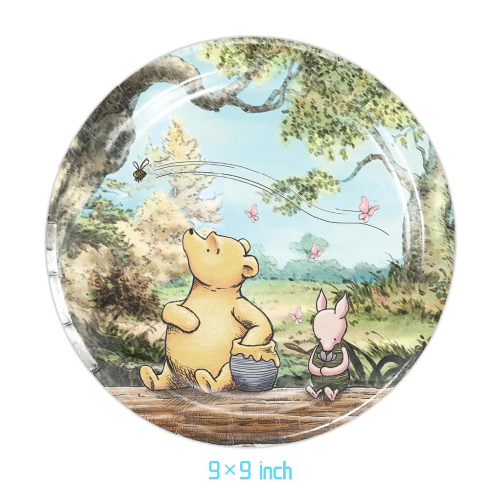 Winnie The Pooh Birthday Party Decoration Paper Cup Plates Napkins Table Cover Balloons Banner Serves 10 Guests Baby Shower