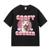 Футболка с мемом Goofy Goober, смешная, безумно милая, глупая, кринжовая, с кошкой, с коротким рукавом, для мужчин и женщин, с круглым вырезом, хлопковая футболка
