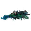 2Pcs Artificial Natural Feathered Peacocks with Long Tail Designs Christmas Tree Clip on Ornaments for Home Party Decor