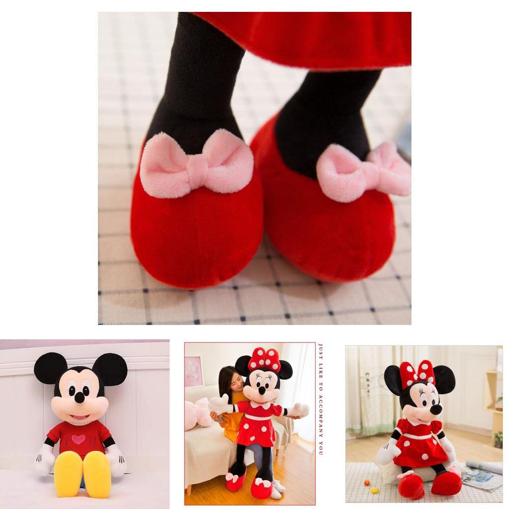 Adorable Mickey Mouse And Minnie Plush Dolls Perfect For Kids Birthday Celebrations