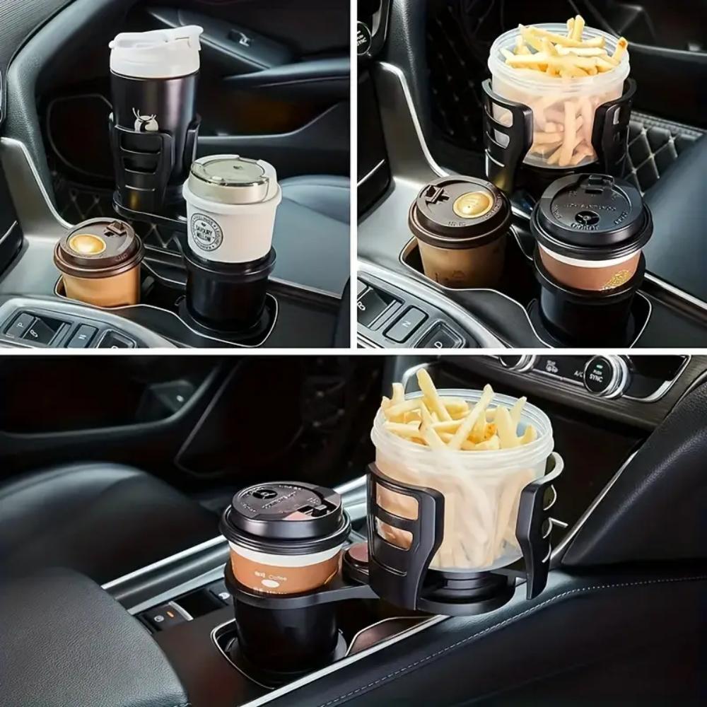 Car Cup Holder Extension Adapter Multi-Functional Cup Holder Upgraded Base More Stable and Less Prone To Spills
