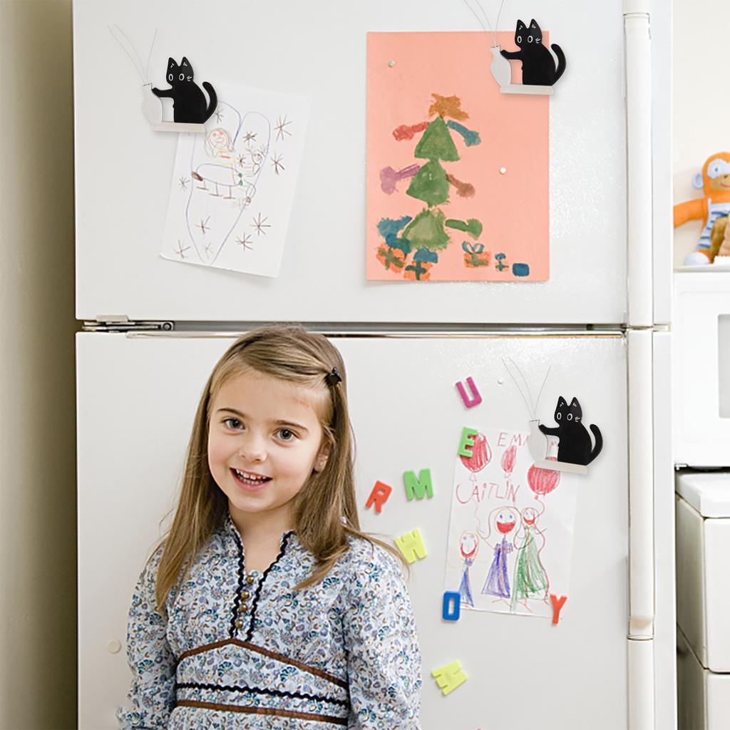 Магнит на холодильник Шаловливый котенок Ваза Усы кошки Коллекция Шкатулка-память Магнит на холодильник для сувенира или декора