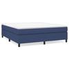 VidaXL Lit à sommier tapissier avec matelas Bleu 180x200 cm Tissu - Modèle 3144445