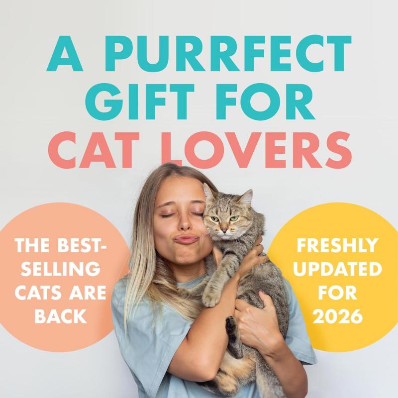 Ежегодный календарь «Злой кот» на 2026 год - Веселый модный подарок для любителей злых котов - Настенный планер на 12 месяцев, Используется для подарков-приколов