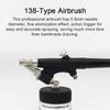 138-Type Airbrush Kit 0.8mm Single Action Air Brush Set 22CC Paint Fluids Cups for Model DIY Makeup
