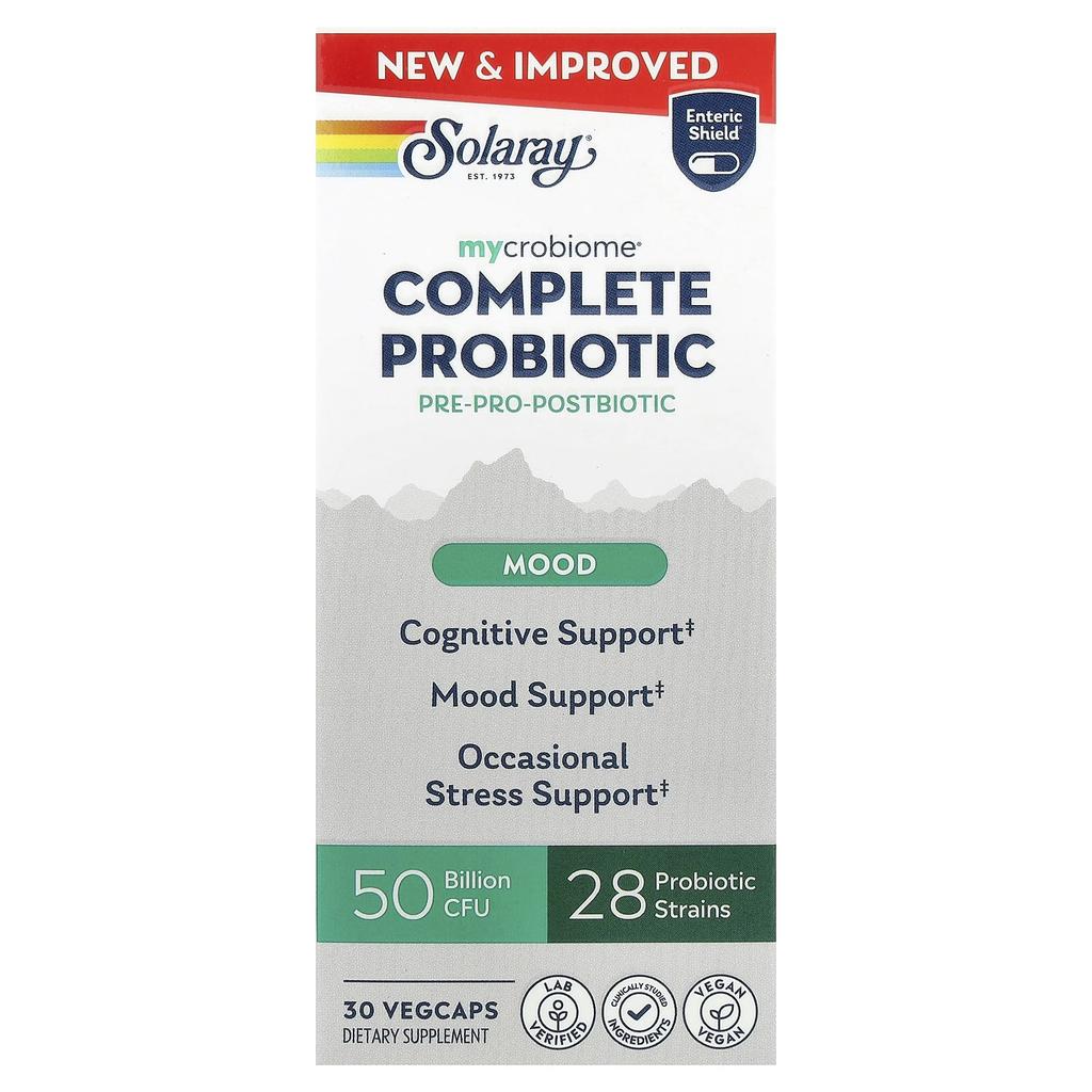 Solaray, Mycrobiome®, Complete Probiotic, Mood, 30 Veggie Capsules