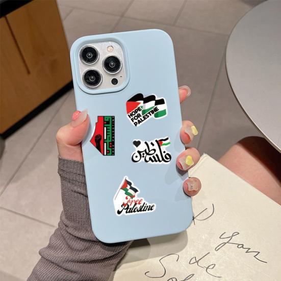 50Pcs Free Palestine Stickers Cool Waterproof Vinyl Decal for Adults Teens Kids Cartoon Graffiti Sticker for Water Bottle Bike
