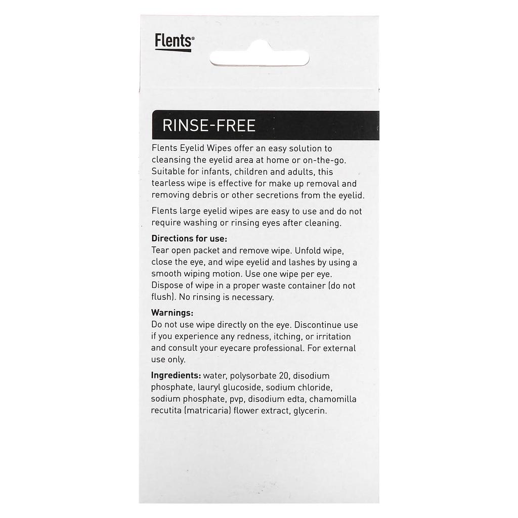 Flents Eyelid Tissues, 30 Sheets
