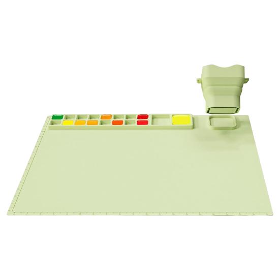 Силиконовый коврик для рисования с чашкой для чистки, эффективная палитра для смешивания, коврик для рисования, коврик для граффити для детей, художников