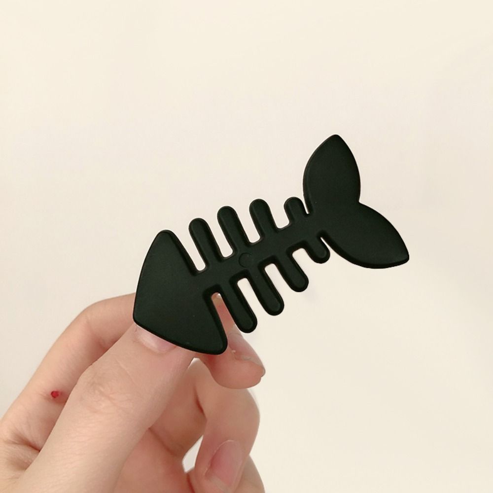 Y2k Geometry Hair Accessories Animal Fish Bone Hair Clip Korean Style   Kids