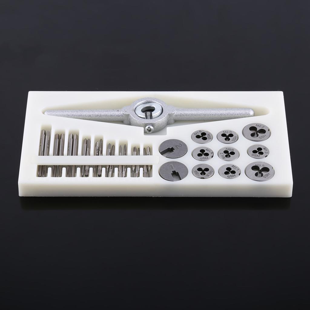 30шт. Набор метчиков, плашек, гаечных ключей, набор ручных инструментов для нарезания резьбы